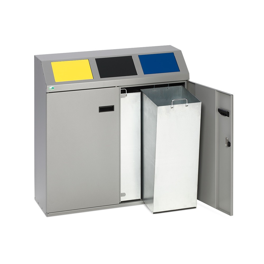 Produktabbildung Nr. 2: VAR® Wertstoffsammler, 3x 50 Liter, mit Flügeltür und Inneneinsatz