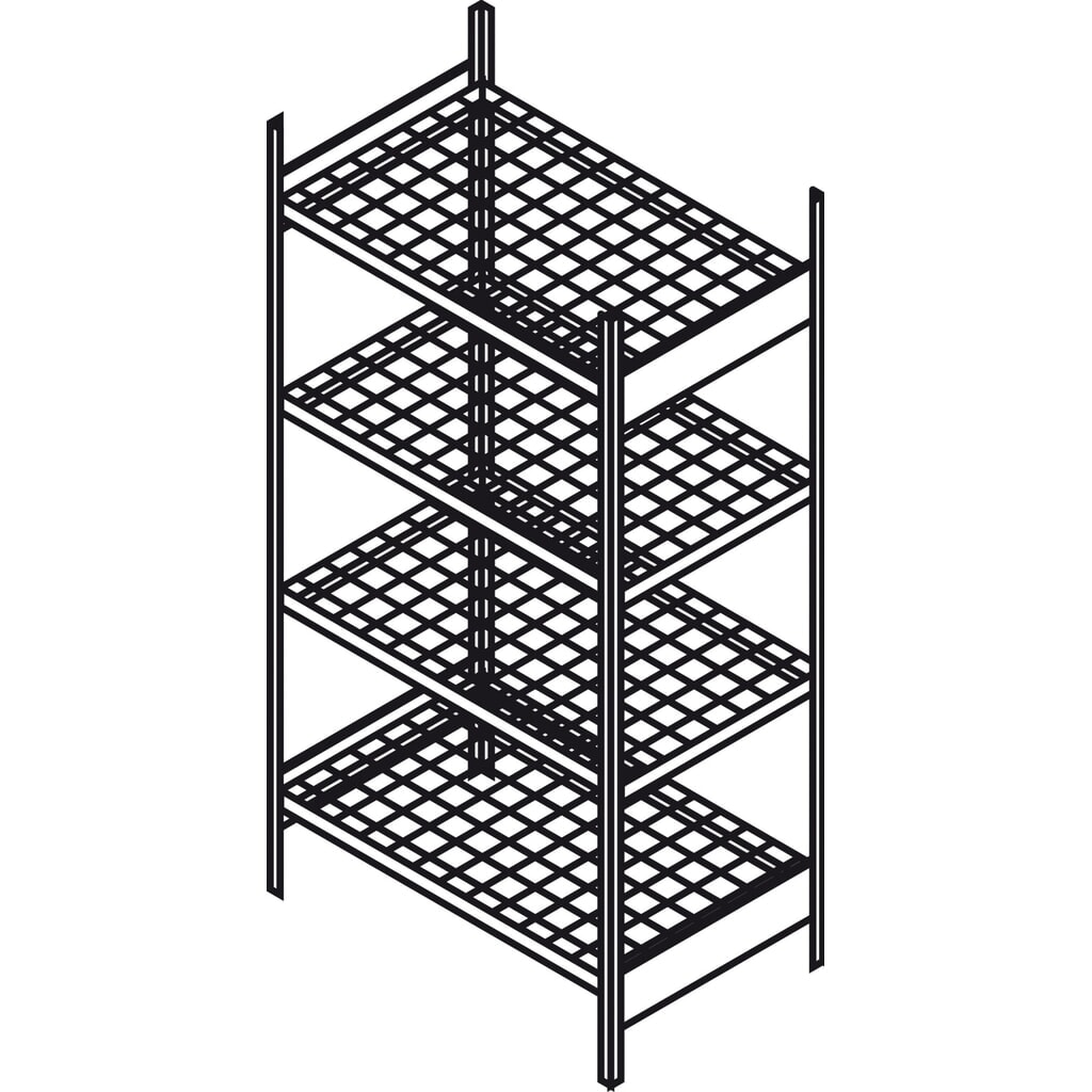 Produktabbildung: Vario Grundregal GRG4, 2 vormontierte Stützrahmen für SAFE Tank Gefahrstoffcontainer
