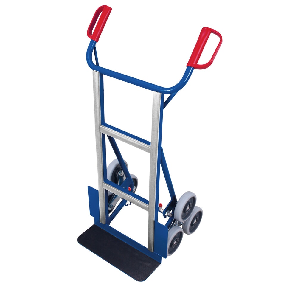 VARIOfit® Geräte-Sackkarre aus Stahl, Tragkraft 250kg, Schaufel BxT 450 x 150 mm, Thermoplastische Bereifung, enzianblau Produktabbildung: VARIOfit® Geräte-Sackkarre aus Stahl, Tragkraft 250kg, Schaufel BxT 450 x 150 mm, Thermoplastische Bereifung, enzianblau