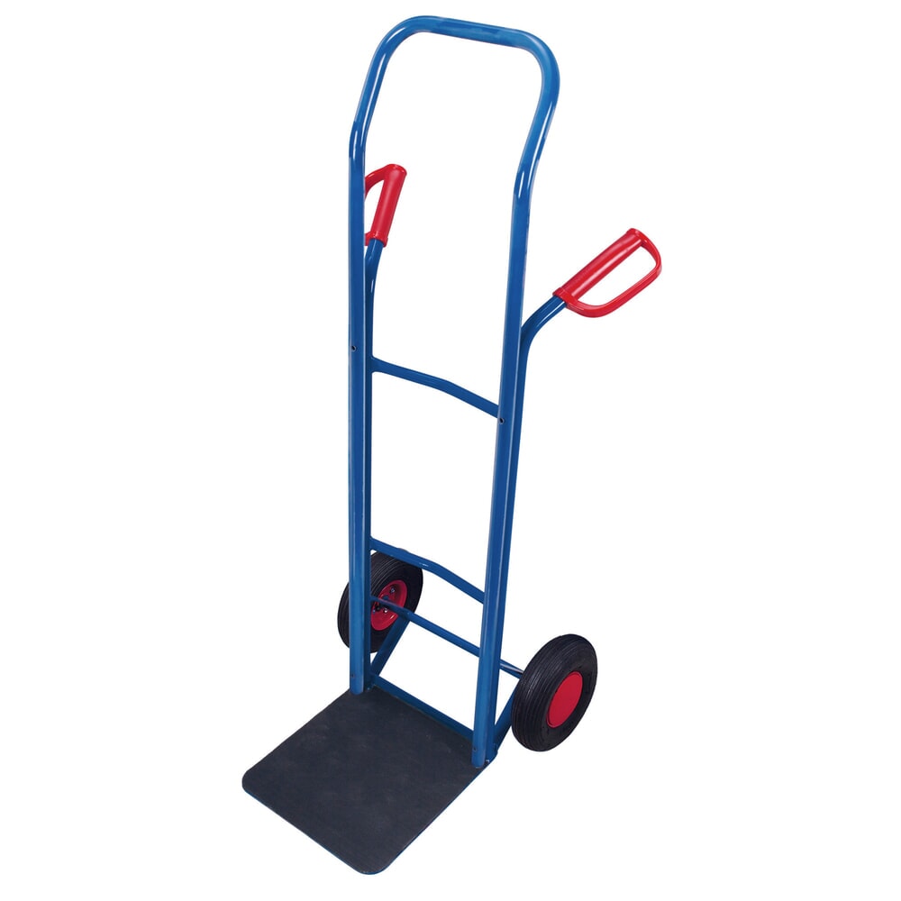 VARIOfit® Möbel-Sackkarre aus Stahl, Tragkraft 250 kg, Schaufel mit Riefengummimatte, Schaufel BxT 360 x 335 mm, Luft-Bereifung, enzianblau Produktabbildung: VARIOfit® Möbel-Sackkarre aus Stahl, Tragkraft 250 kg, Schaufel mit Riefengummimatte, Schaufel BxT 360 x 335 mm, Luft-Bereifung, enzianblau