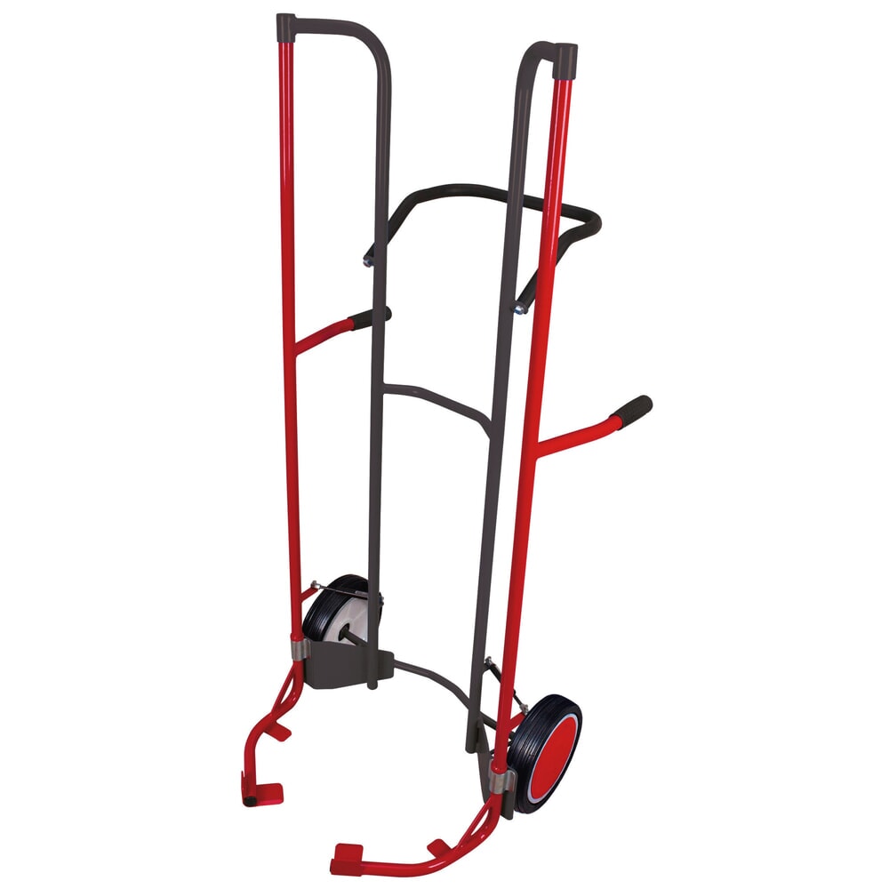 Produktabbildung: VARIOfit® Reifen-Sackkarre aus Stahl, Tragkraft 200 kg, für 8 Reifen, Vollgummi-Bereifung, ohne Stützräder, anthrazitgrau