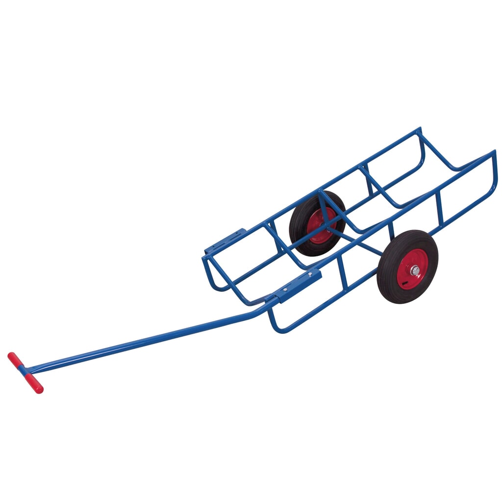 Produktabbildung: VARIOfit® Rollen-Sackkarre aus Stahl, Tragkraft 400 kg, Luft-Bereifung, enzianblau
