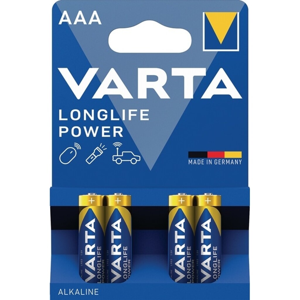 VARTA Batterie Longlife Power, 1,5 V AAA-AM4-Micro 1240 mAh, LR03 4903 Produktabbildung: VARTA Batterie Longlife Power, 1,5 V AAA-AM4-Micro 1240 mAh, LR03 4903