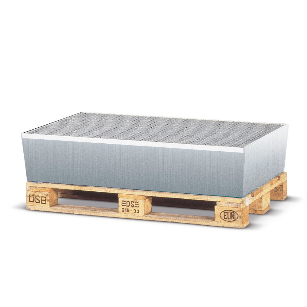 Immagine del prodotto: asecos® vasca di raccolta in acciaio, AxLxP 255 x 1.236 x 815 mm, 2x 200 l, blu genziana