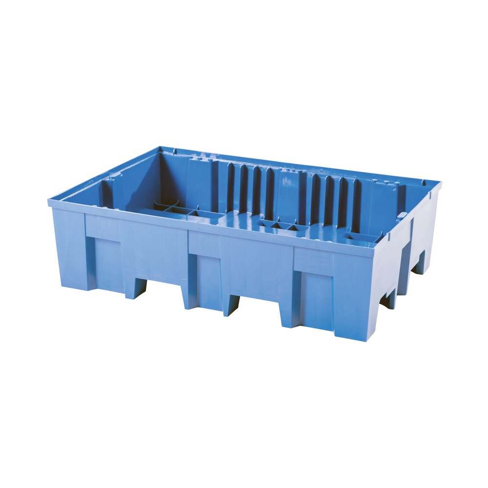 Immagine del prodotto: asecos® vasca di raccolta in PE con tasche di inforcamento, 1x 200 l, AxLxP 350 x 865 x 1.245 mm, senza griglia