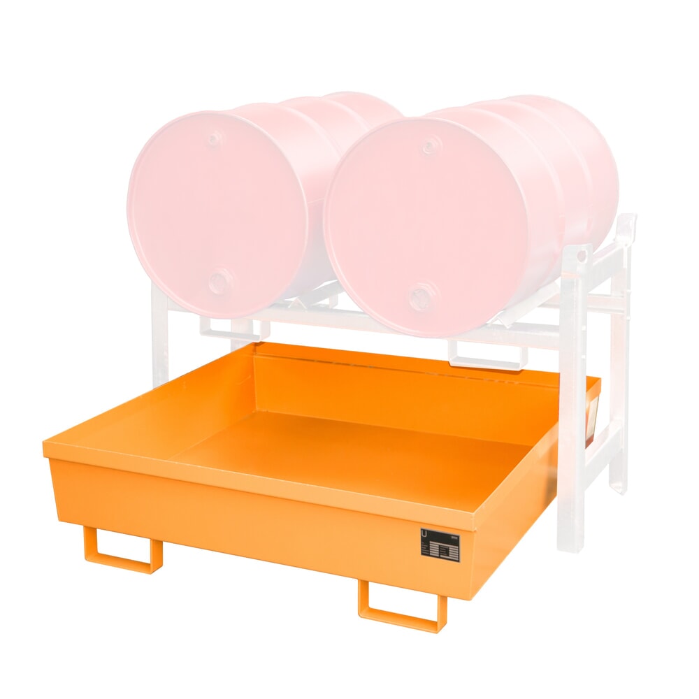 Product afbeelding: Vatenrek lekbak Bauer® FRA-2, gelakt, geeloranje