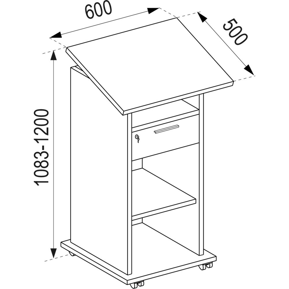 Produktabbildung Nr. 2: VCM Beamer-Stand Neta, weiß
