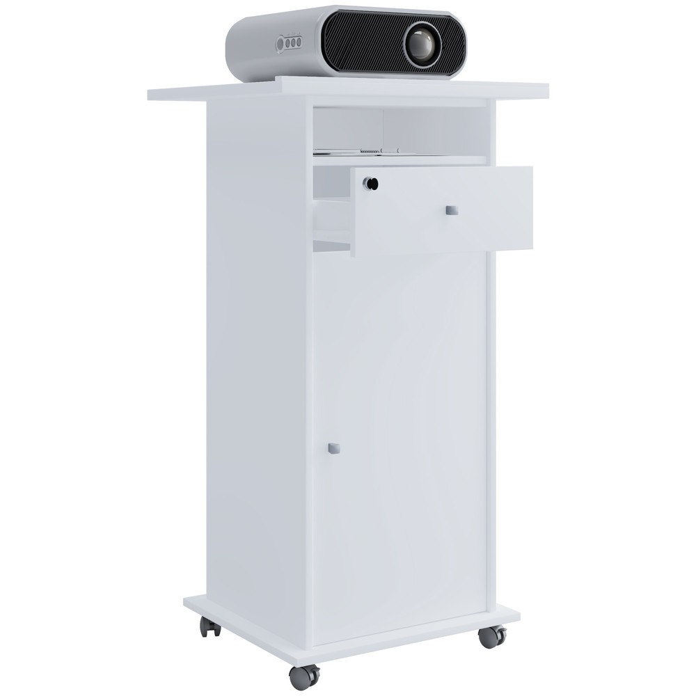 Produktabbildung Nr. 1: VCM Beamer-Stand Neta mit Tür, weiß