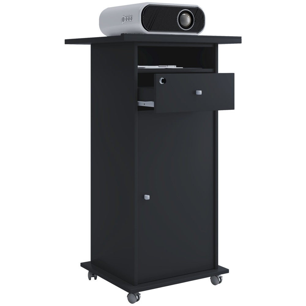 Produktabbildung Nr. 1: VCM Beamer-Stand Neta mit Tür, schwarz