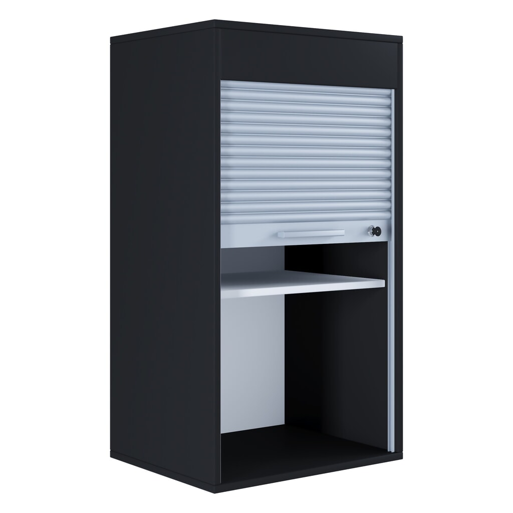 VCM Büroschrank Aktos L, schwarz Produktabbildung: VCM Büroschrank Aktos L, schwarz