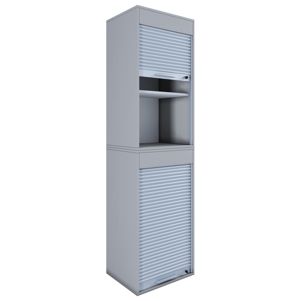 Produktabbildung: VCM Büroschrank Aktos XL, grau