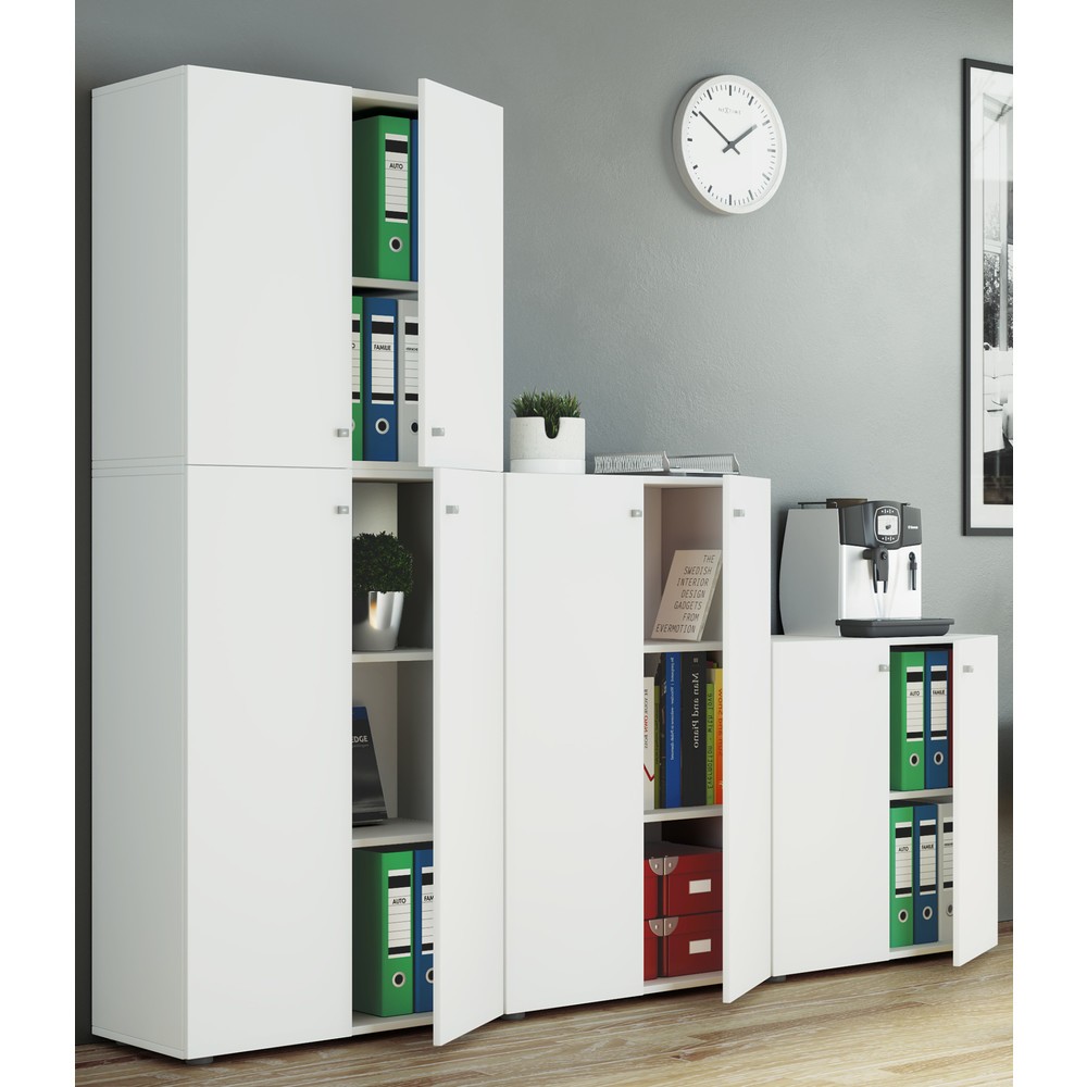 Produktabbildung Nr. 3: VCM Büroschrank Lona L mit Drehtüren, weiß