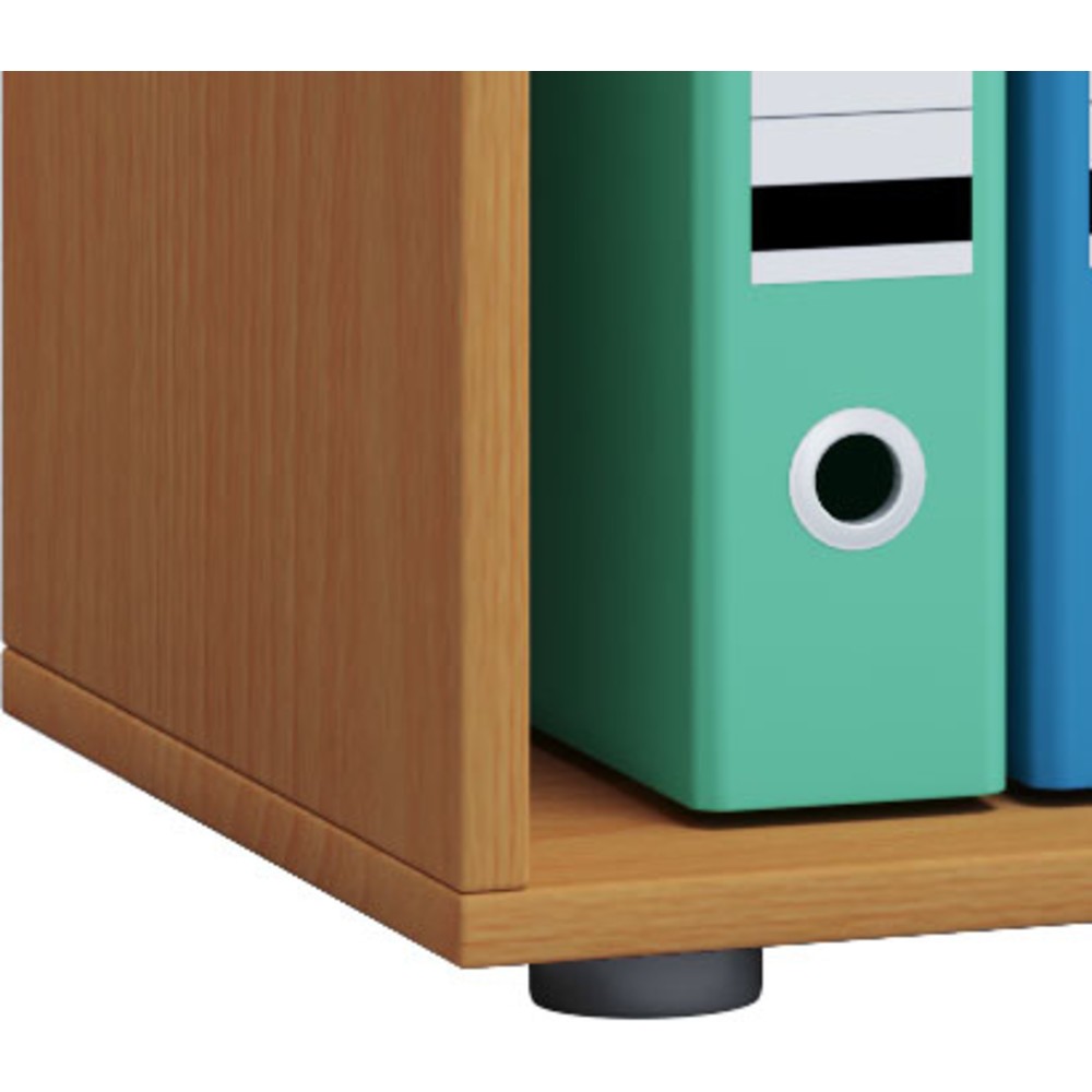 Produktabbildung Nr. 2: VCM Büroschrank Lona mit Schiebetüren, 2 Fächer, HxBxT 740 x 700 x 400 mm, Buche