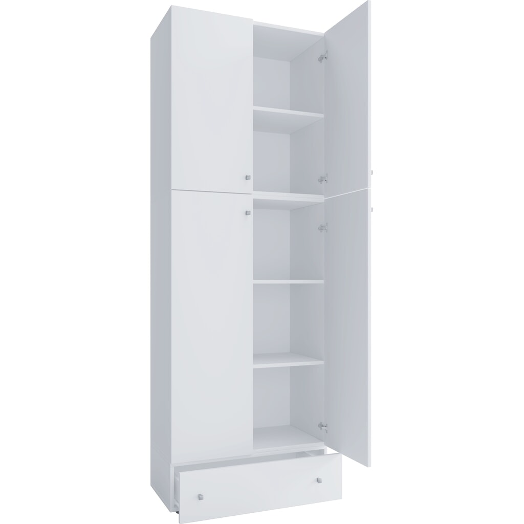 Produktabbildung: VCM Büroschrank Lona XXL Drehtüren, mit Schublade, weiß