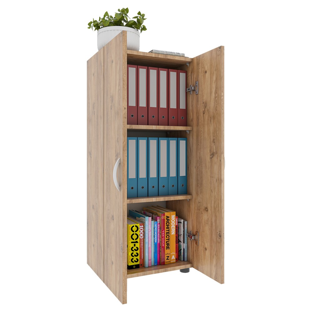 Produktabbildung Nr. 1: VCM Büroschrank Ulas 3-fach, Honig-Eiche