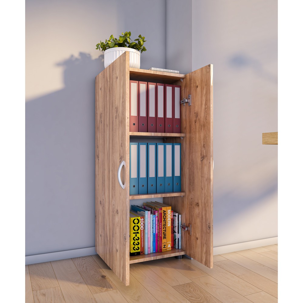 Produktabbildung Nr. 2: VCM Büroschrank Ulas 3-fach, Honig-Eiche