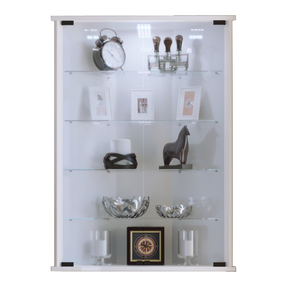 Produktabbildung: VCM Eckvitrine Vecko, weiß