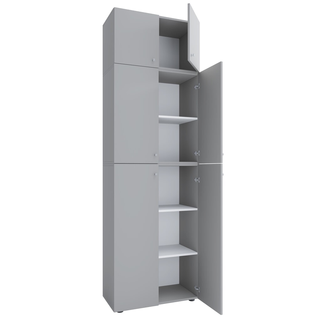 VCM Kleiderschrank Lona XXL Drehtüren, mit Aufsatz, grau Produktabbildung: VCM Kleiderschrank Lona XXL Drehtüren, mit Aufsatz, grau