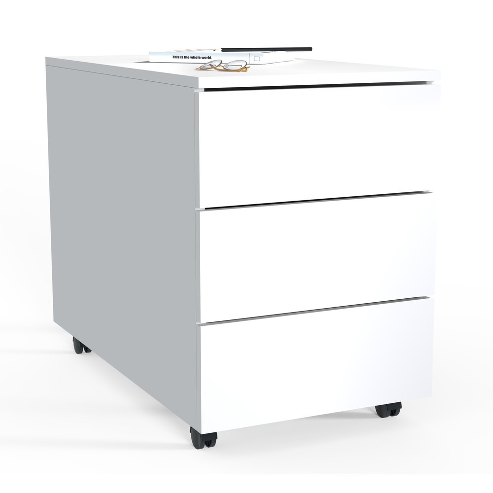 Produktabbildung Nr. 1: VCM Rollcontainer Dalosa 70 3-SB, weiß