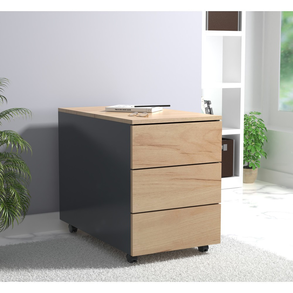 Produktabbildung Nr. 4: VCM Rollcontainer Dalosa 70 3-SB, Honig-Eiche