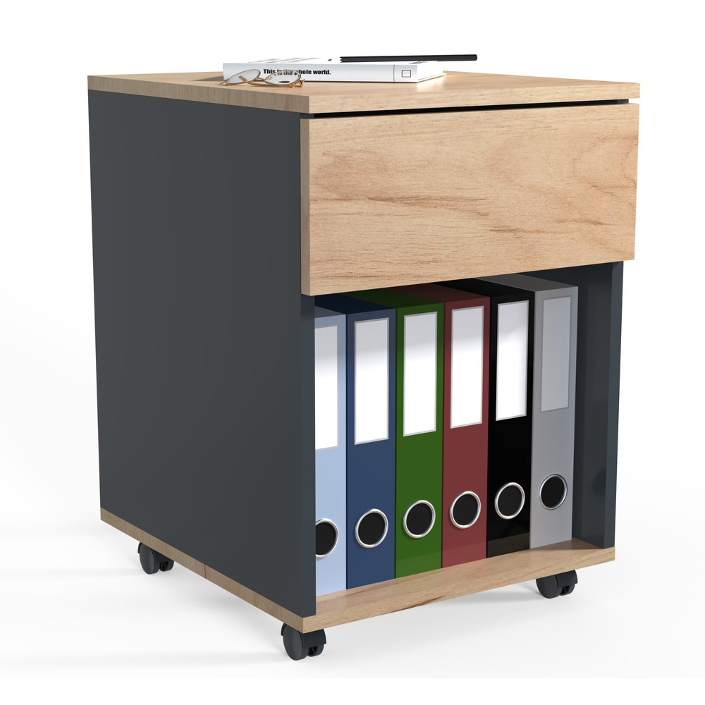 Produktabbildung Nr. 1: VCM Rollcontainer Dalosa 45 1-SB, Honig-Eiche
