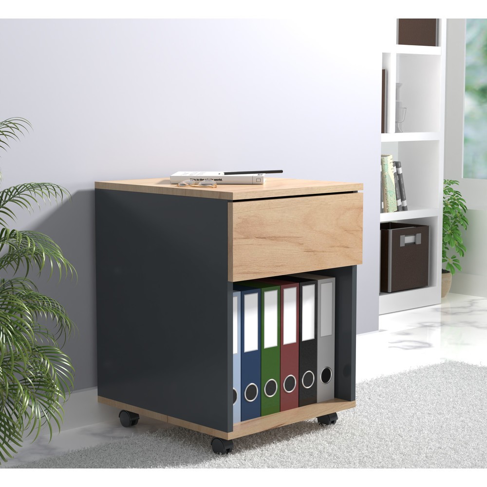 Produktabbildung Nr. 4: VCM Rollcontainer Dalosa 45 1-SB, Honig-Eiche