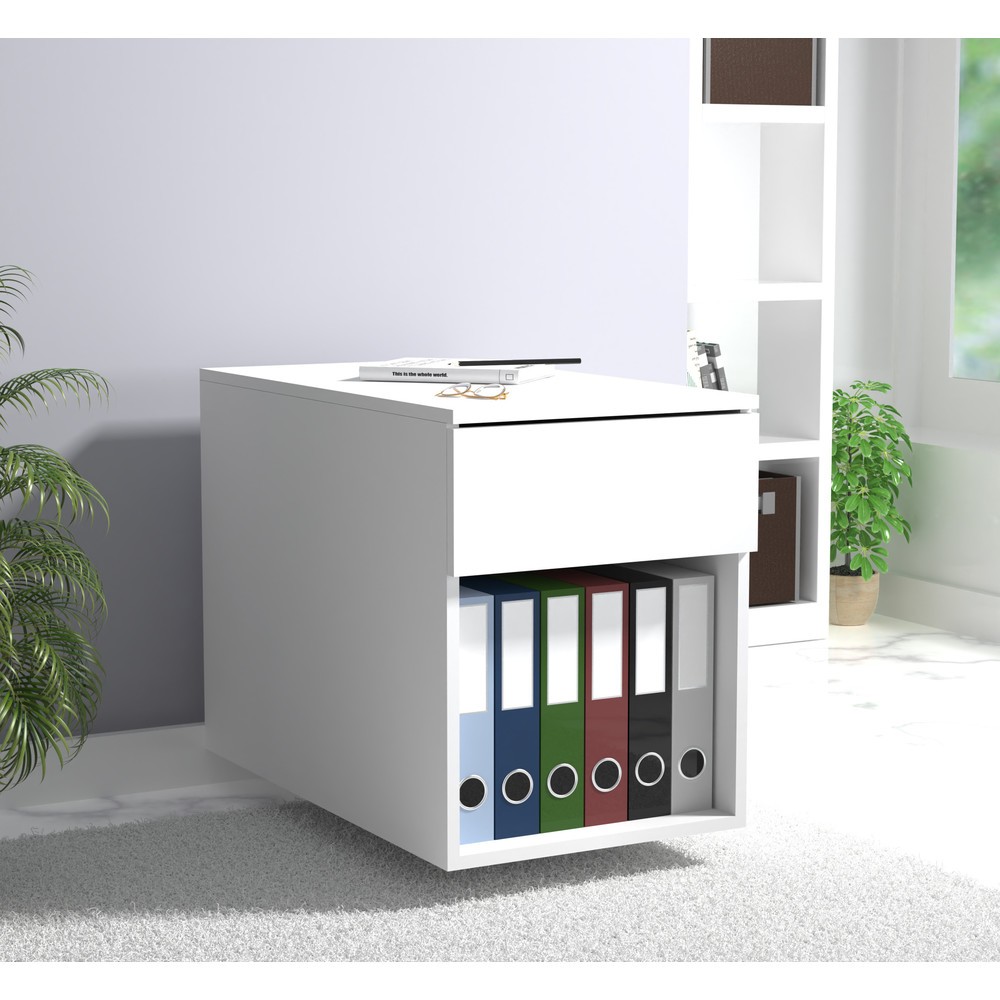 Produktabbildung Nr. 3: VCM Rollcontainer Dalosa 70 1-SB, weiß