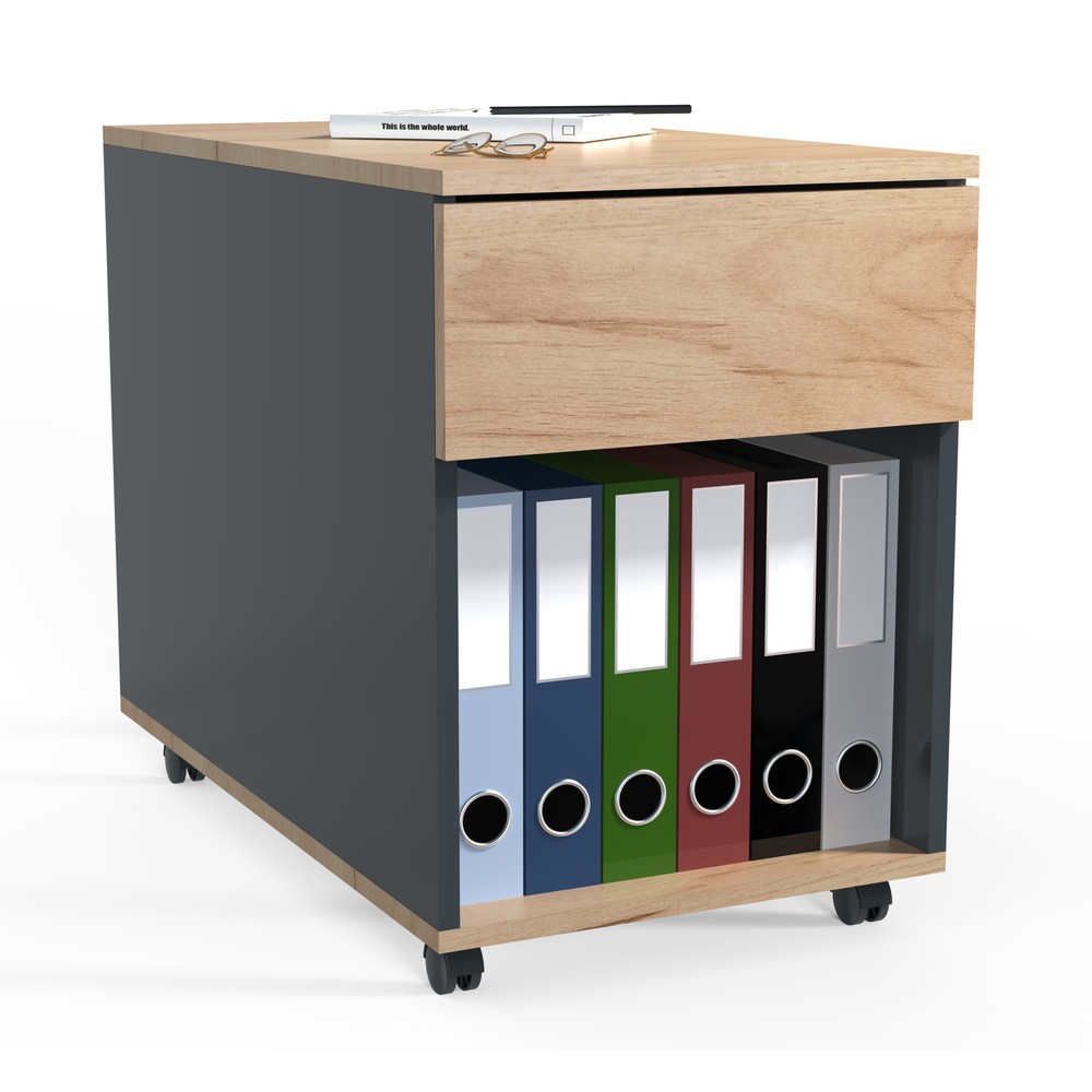 Produktabbildung Nr. 1: VCM Rollcontainer Dalosa 70 1-SB, Honig-Eiche