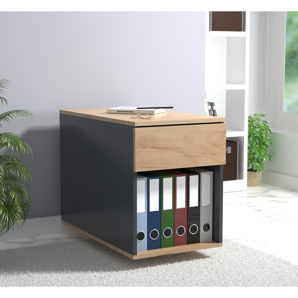 Produktabbildung Nr. 4: VCM Rollcontainer Dalosa 70 1-SB, Honig-Eiche