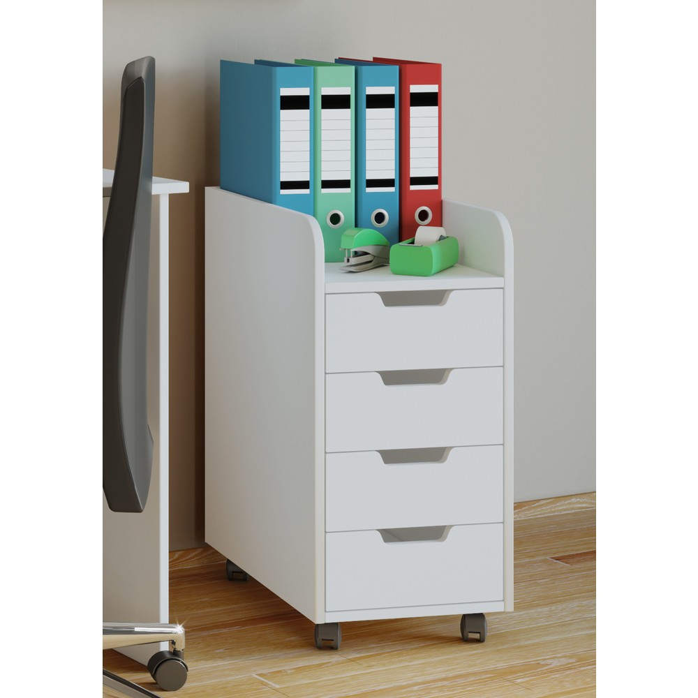 Produktabbildung Nr. 2: VCM Rollcontainer Konal Mini, weiß