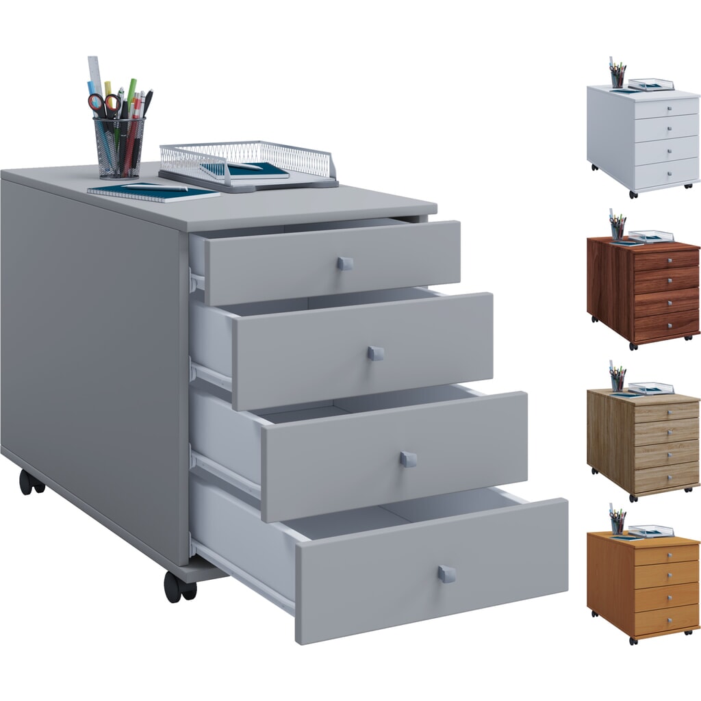Produktabbildung Nr. 3: VCM Rollcontainer Lona, HxBxT 570 x 420 x 750 mm, Sonoma-Eiche