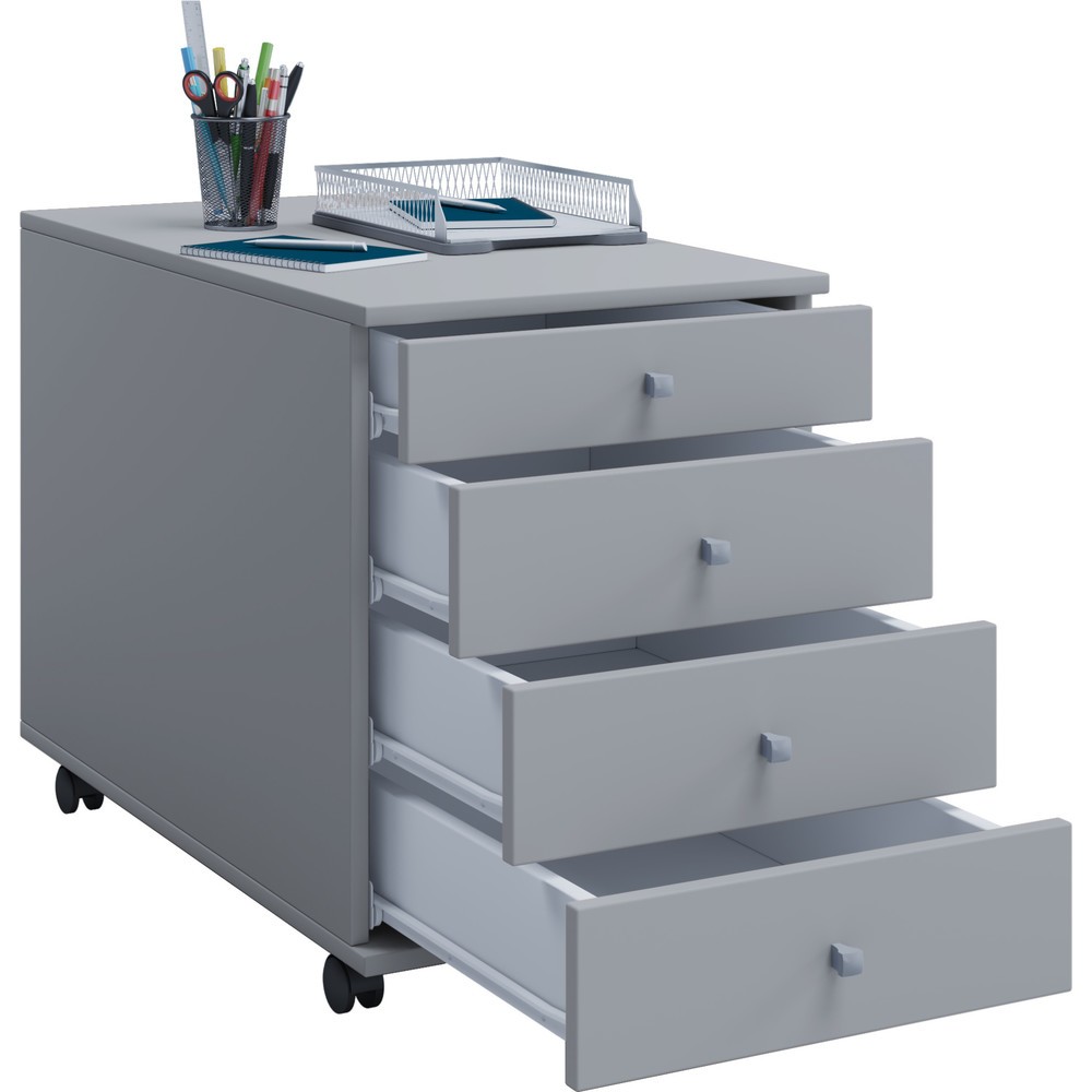 Produktabbildung: VCM Rollcontainer Lona, HxBxT 570 x 420 x 750 mm, grau