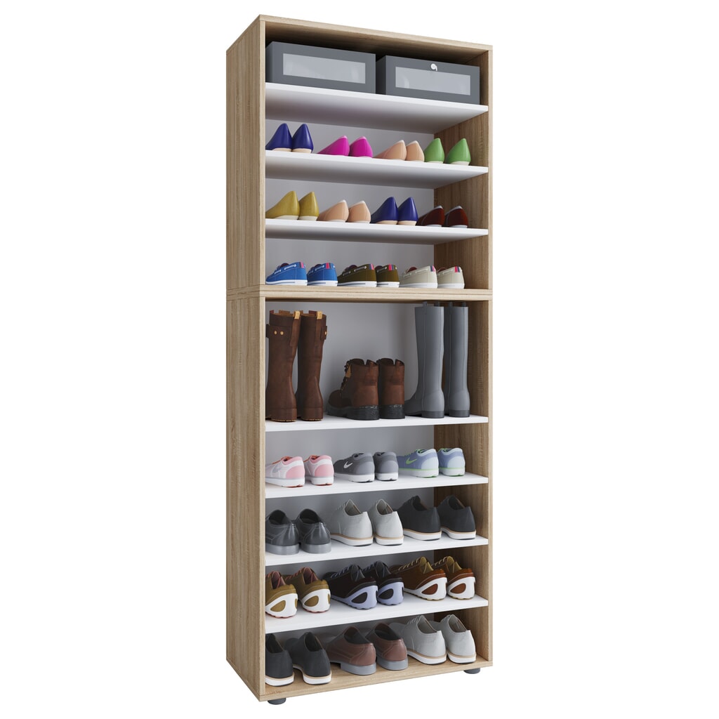 VCM Schuhregal Lona XXL 9-Fach, Sonoma-Eiche Produktabbildung: VCM Schuhregal Lona XXL 9-Fach, Sonoma-Eiche
