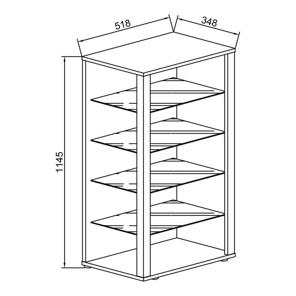 Produktabbildung Nr. 4: VCM Standvitrine Glasol III, weiß