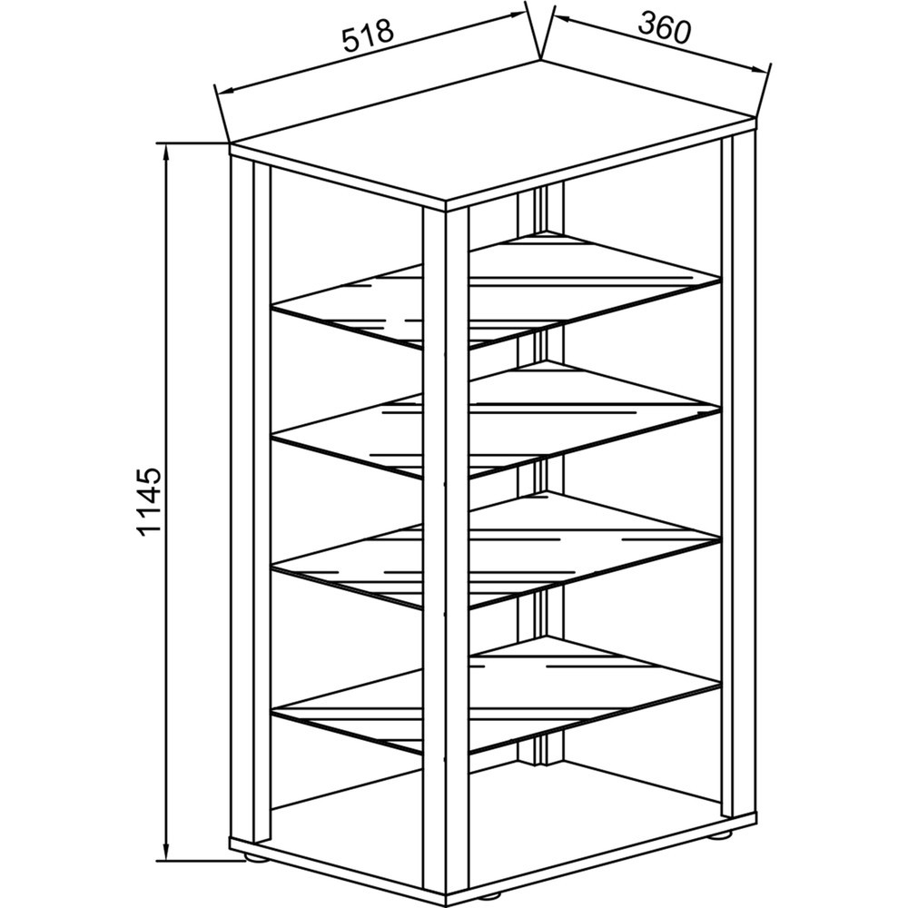 Produktabbildung Nr. 5: VCM Standvitrine Glasol IV, weiß
