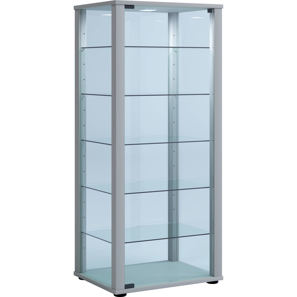 VCM Standvitrine Kavisa L, silber Produktabbildung: VCM Standvitrine Kavisa L, silber