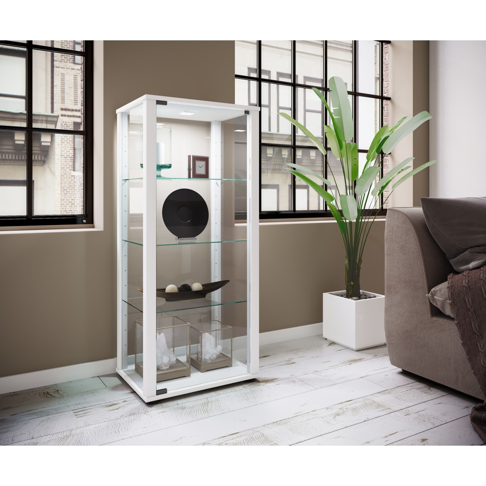 Produktabbildung Nr. 3: VCM Standvitrine Kavisa M, weiß