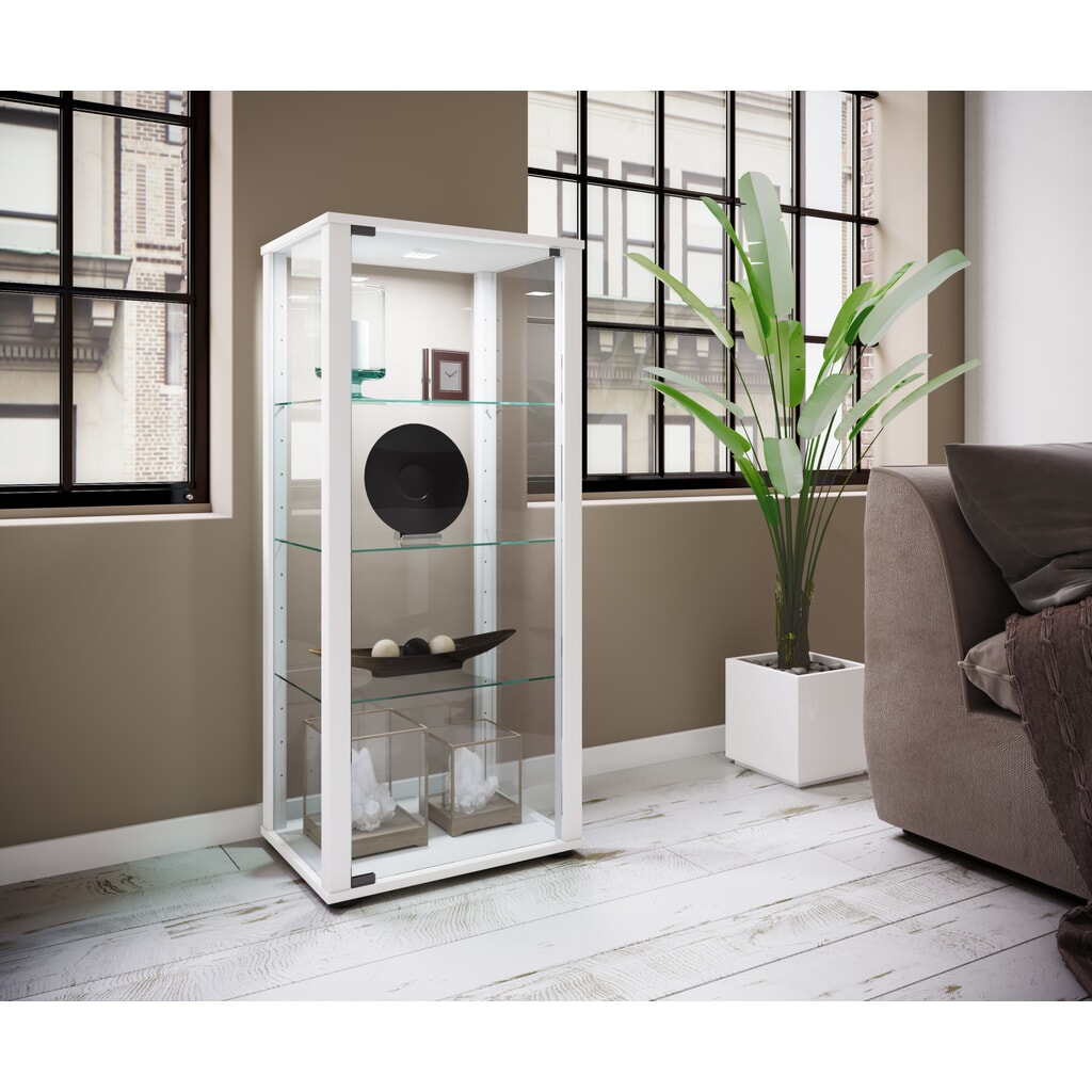 Produktabbildung Nr. 3: VCM Standvitrine Kavisa M, weiß