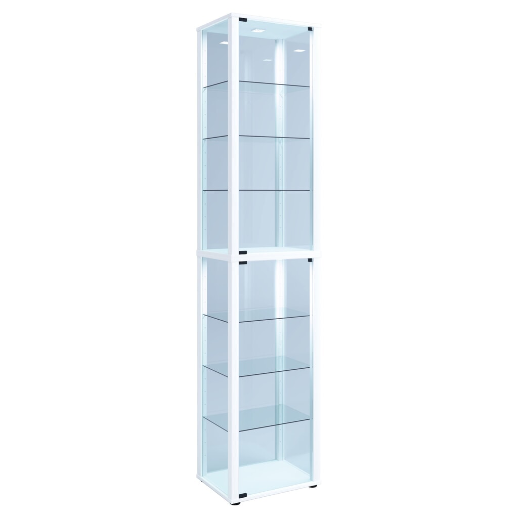 VCM Standvitrine Kavisa XL, weiß Produktabbildung: VCM Standvitrine Kavisa XL, weiß