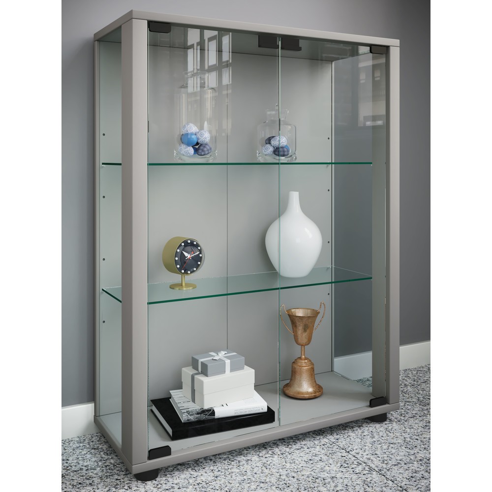 Produktabbildung Nr. 2: VCM Standvitrine Sintalo, silber