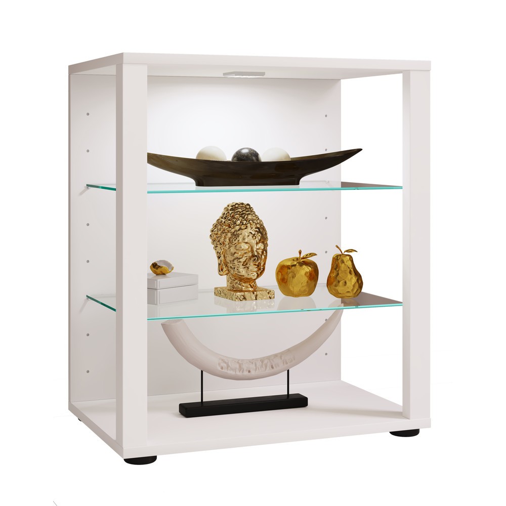 Produktabbildung: VCM Vitrine Glasol S, weiß