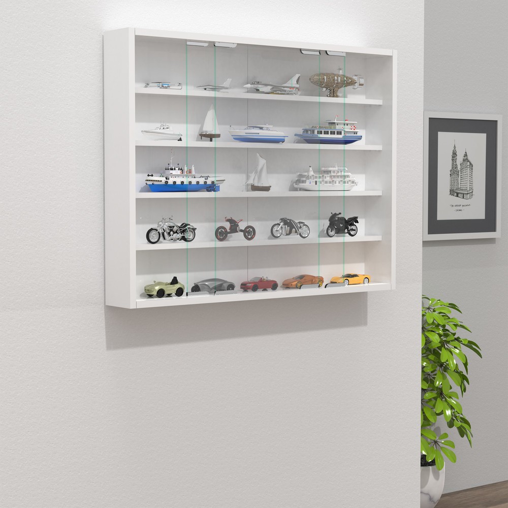 Produktabbildung Nr. 3: VCM Wandvitrine Agisa L, weiß