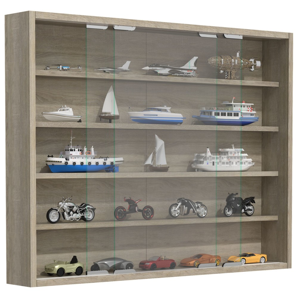 Produktabbildung: VCM Wandvitrine Agisa L, Sonoma-Eiche