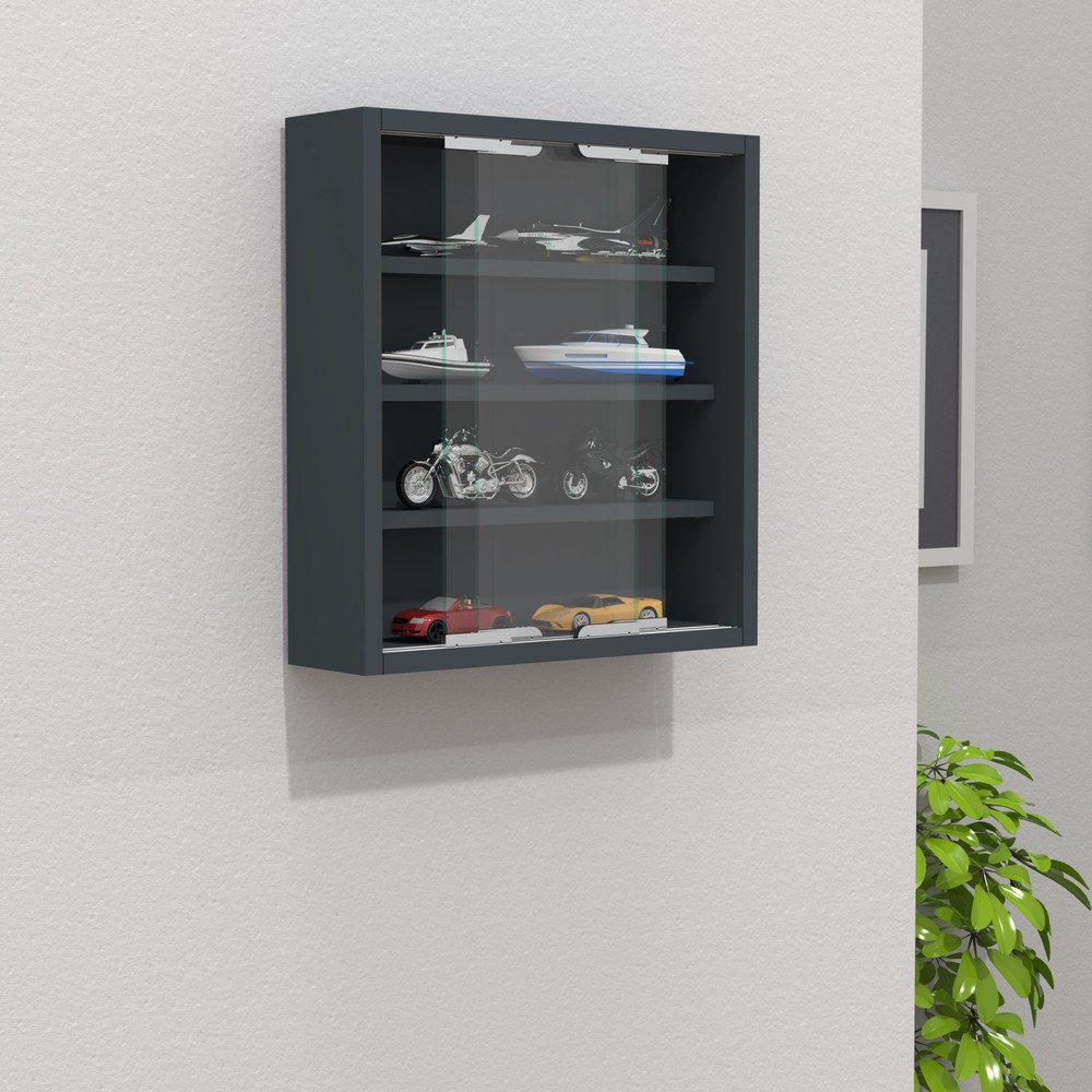 Produktabbildung Nr. 3: VCM Wandvitrine Agisa S, anthrazit