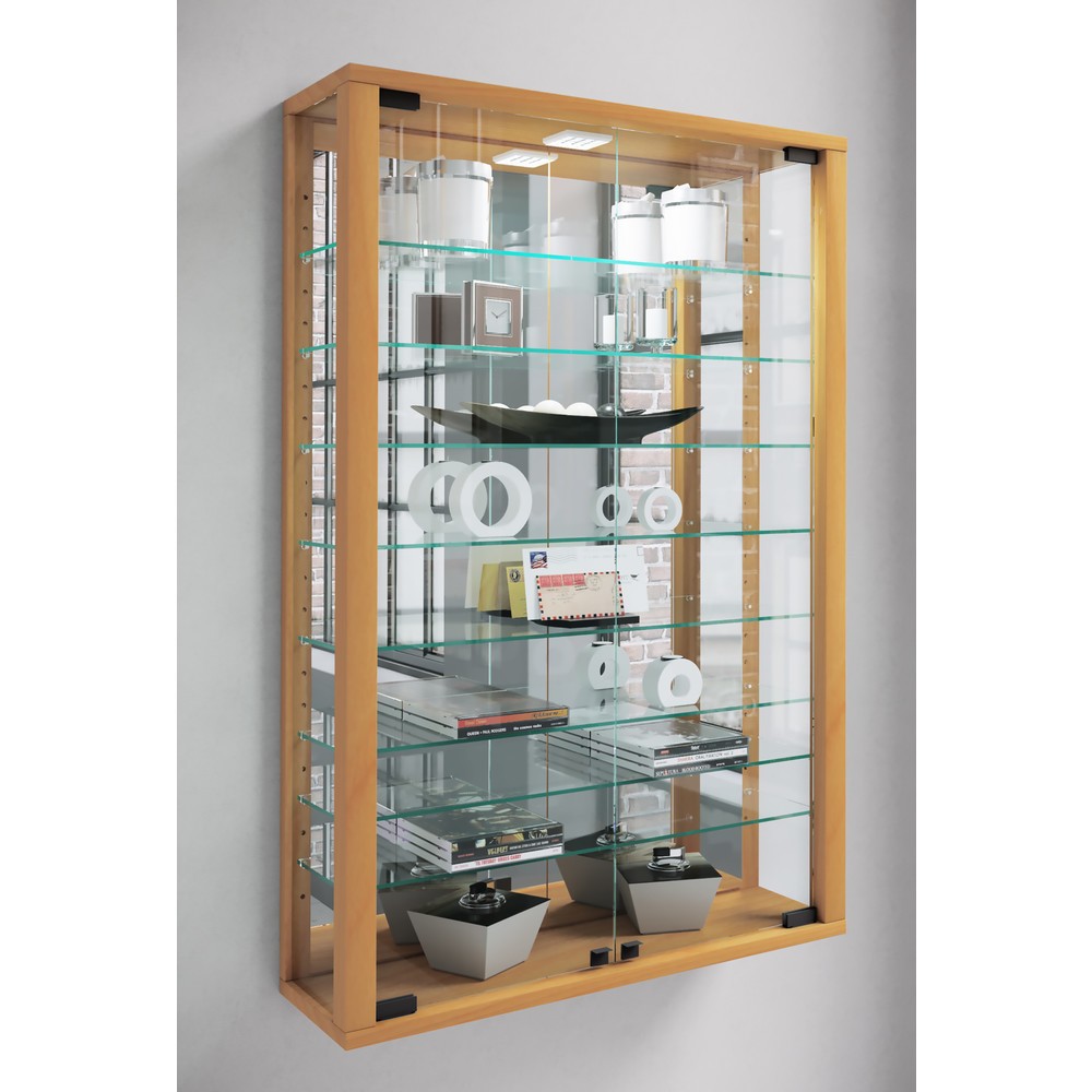 Produktabbildung Nr. 3: VCM Wandvitrine Vitrosa Mini mit Spiegel , Buche