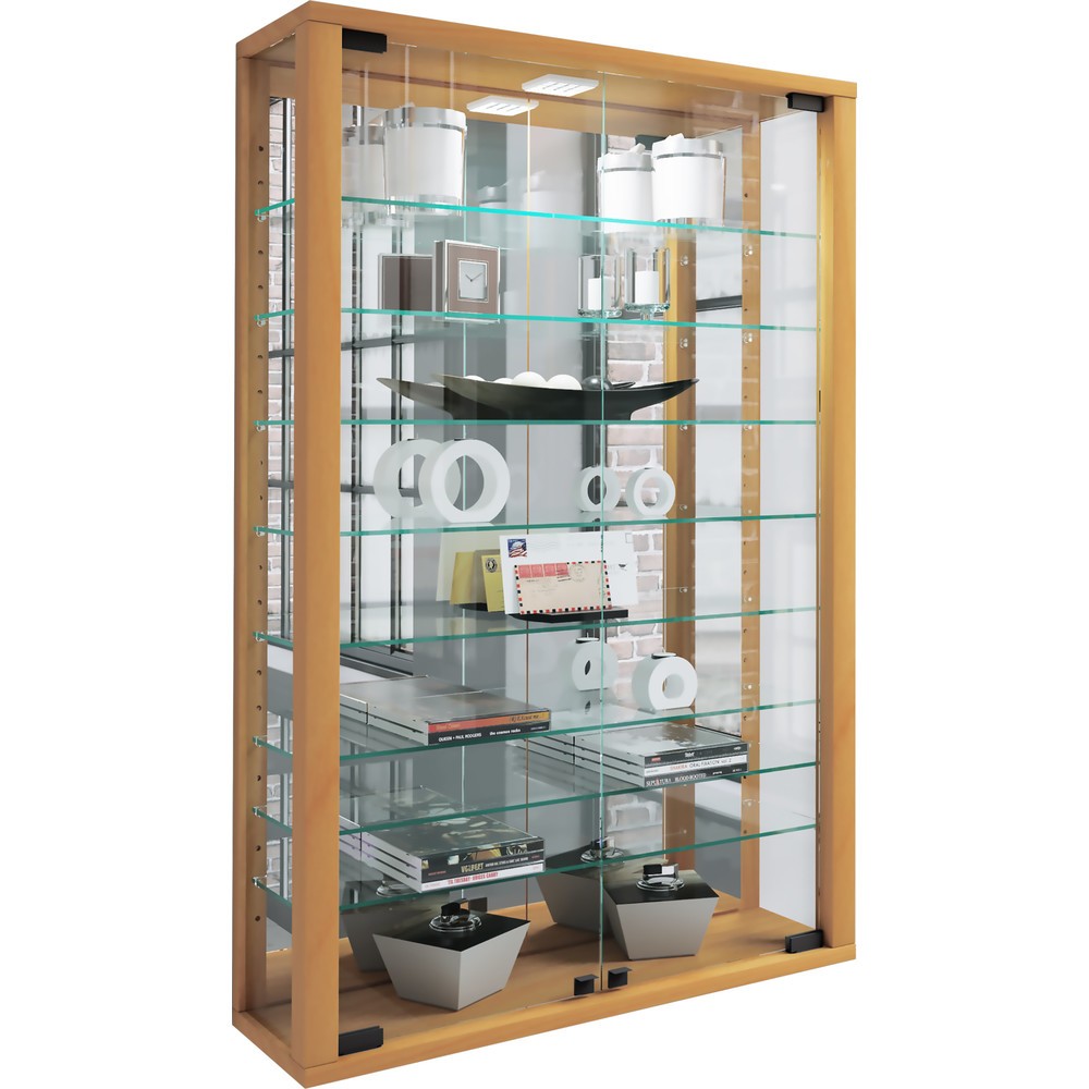 Produktabbildung Nr. 5: VCM Wandvitrine Vitrosa Mini mit Spiegel , Buche