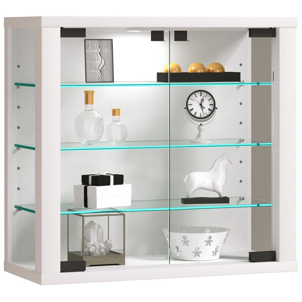 VCM Wandvitrine Vitrosa S, weiß Produktabbildung: VCM Wandvitrine Vitrosa S, weiß