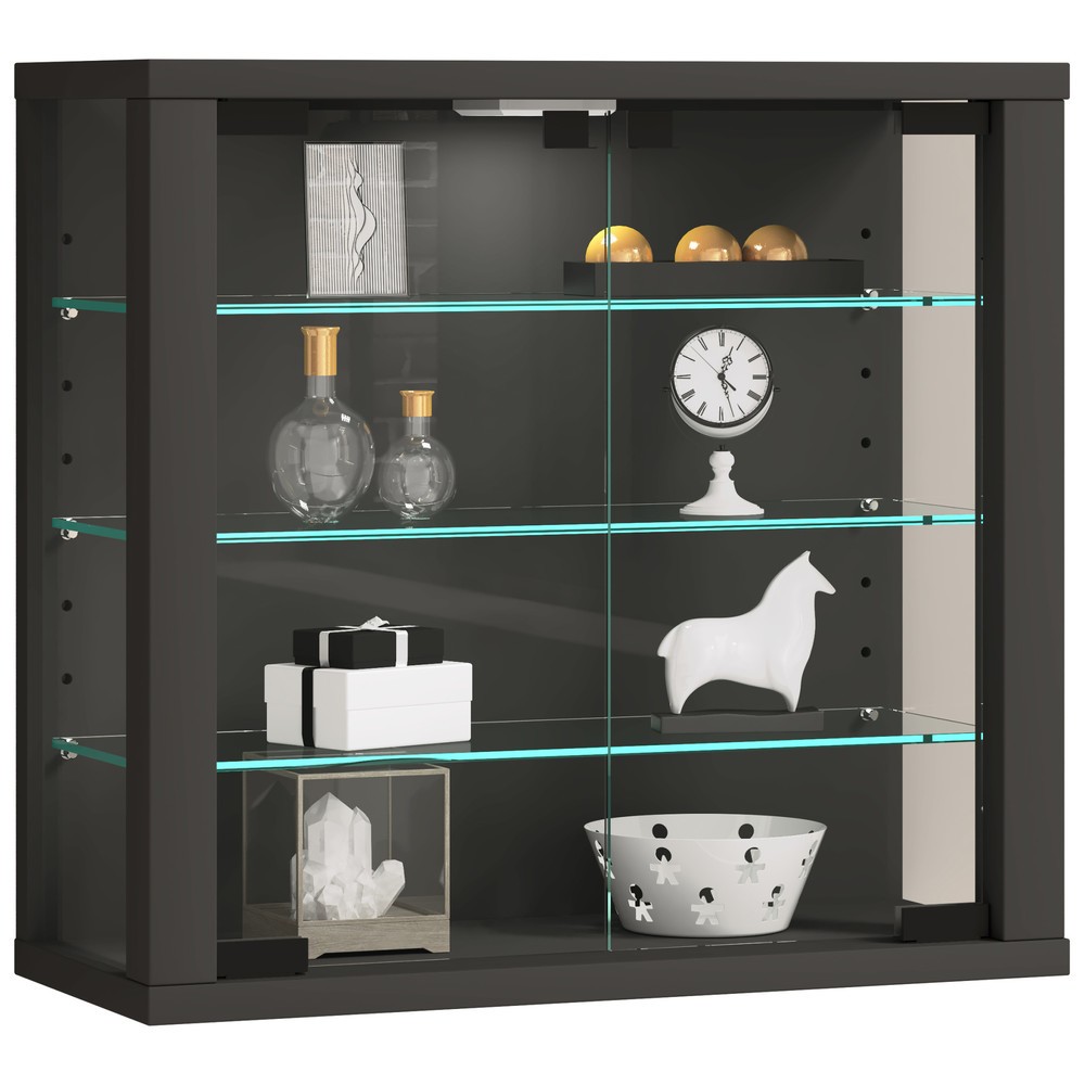 Produktabbildung: VCM Wandvitrine Vitrosa S, anthrazit