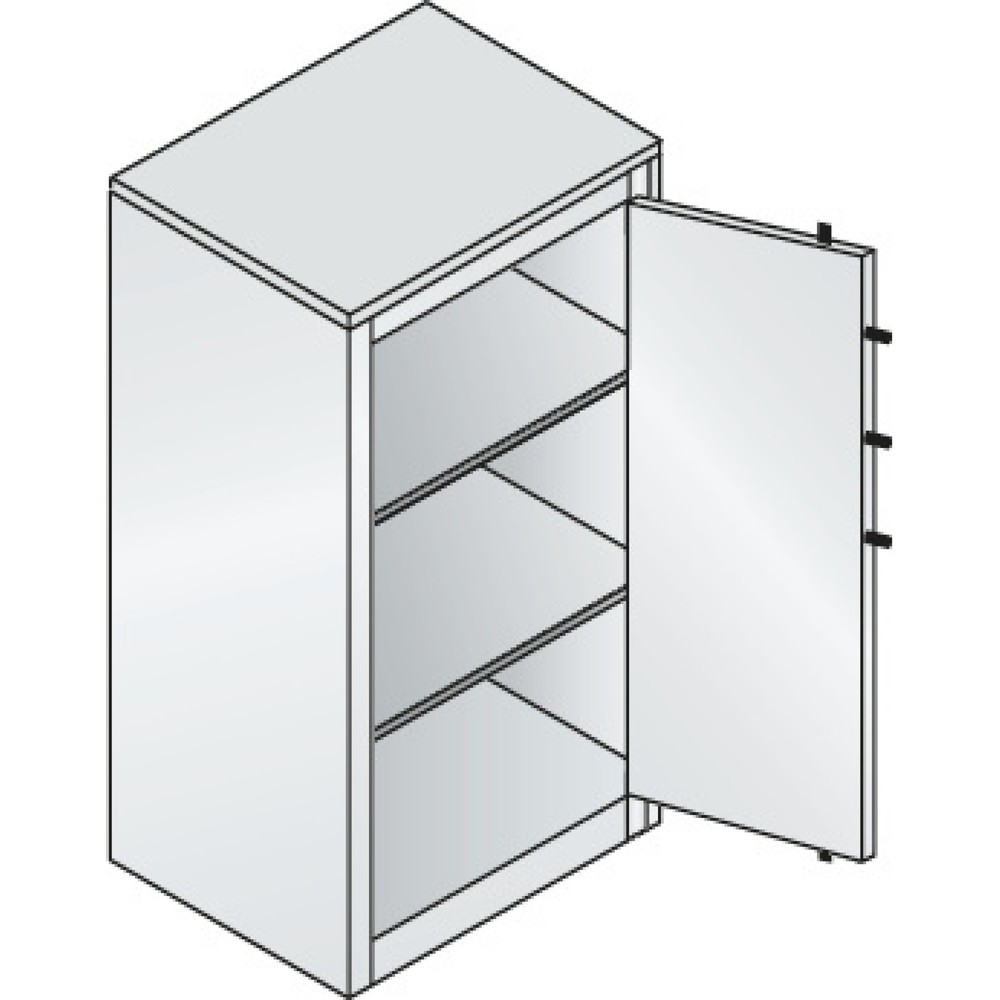 Productafbeelding nr. 4: Veiligheidsdraaideurkast C+P, 3 OH, hxbxd 1.226 x 650 x 500 mm, lichtgrijs/lichtgrijs, Lichtgrijs