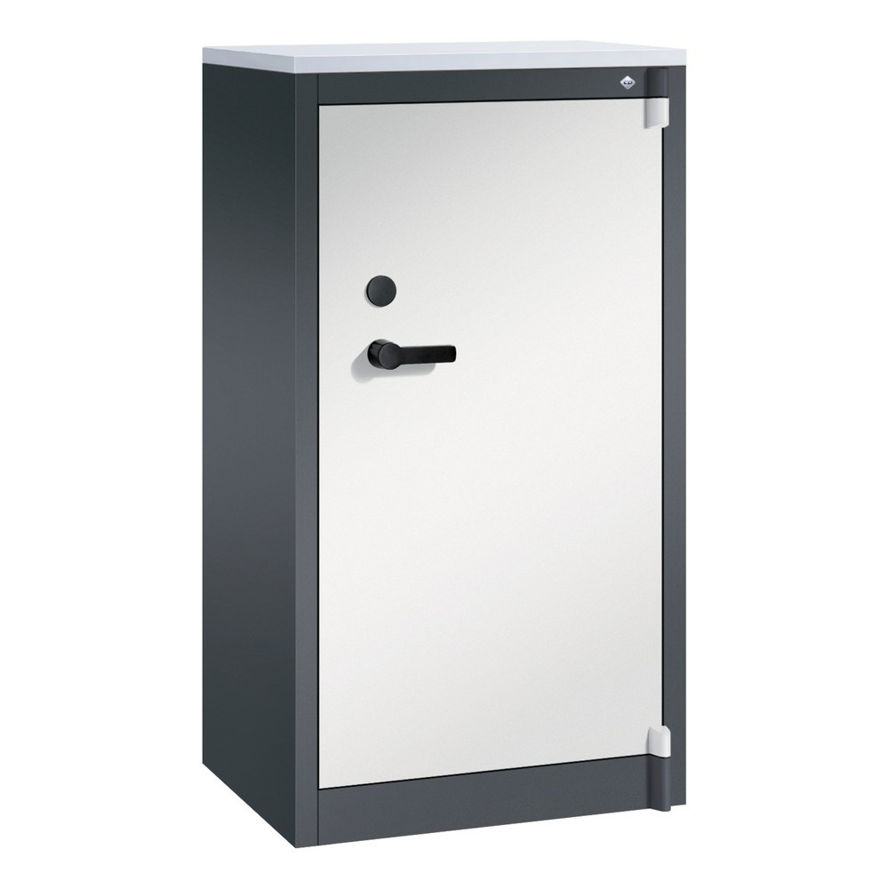 Product afbeelding: Veiligheidsdraaideurkast C+P, 3 OH, hxbxd 1.226 x 650 x 500 mm, zwartgrijs/lichtgrijs, Lichtgrijs